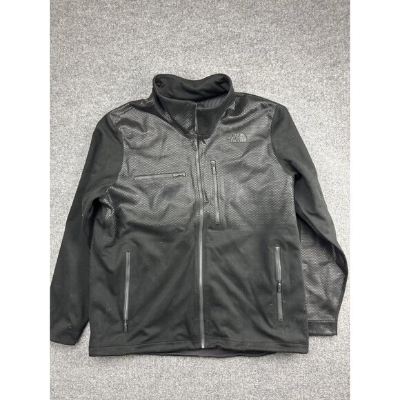 North Face Jacket Mens XL Black Full Zip Softshell Stretch Windbreaker Outdoor - Picture 1 of 8